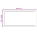LED badeværelsesspejl Transparent 40 x 20 cm hærdet glas