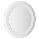 LED badeværelsesspejl med spejl Transparent Ø 30 cm hærdet glas