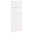 Ladedør Hvid 80 x 2,5 x 208 cm Massivt fyrretræ