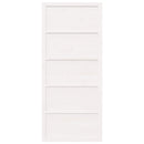 Ladedør Hvid 80 x 2,5 x 208 cm Massivt fyrretræ