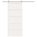 Ladedør Hvid 80 x 2,5 x 208 cm Massivt fyrretræ