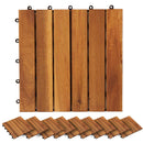 Terrasse Flise 20 pcs Brun 30 x 30 cm Akacietræ