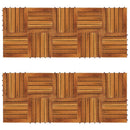 Terrasse Flise 20 pcs Brun 30 x 30 cm Akacietræ