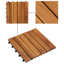 Terrasse Flise 30 pcs Brun 30 x 30 cm Akacietræ