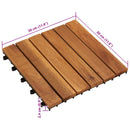Terrasse Flise 30 pcs Brun 30 x 30 cm Akacietræ