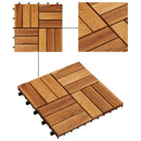 Terrasse Flise 20 pcs Brun 30 x 30 cm Akacietræ