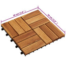 Terrasse Flise 20 pcs Brun 30 x 30 cm Akacietræ