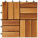 Terrasse Flise 20 pcs Brun 30 x 30 cm Akacietræ