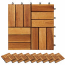 Terrasse Flise 30 pcs Brun 30 x 30 cm Akacietræ