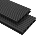 Dækbræt 90 pcs Sort WPC