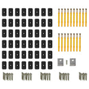 Dækbræt 48 pcs Mørk Brun WPC