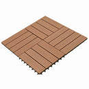 Terrasse Flise 22 pcs Brun 30 x 30 cm WPC