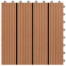 Terrasse Flise 22 pcs Brun 30 x 30 cm WPC