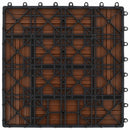 Terrasse Flise 22 pcs Brun 30 x 30 cm WPC
