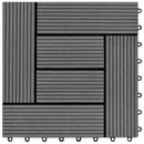 Terrasse Flise 22 pcs Grå 30 x 30 cm WPC