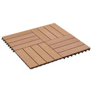 Terrasse Flise 22 pcs Teaktræ 30 x 30 cm WPC