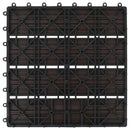 Terrasse Flise 22 pcs Mørk Brun 30 x 30 cm WPC