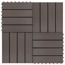 Terrasse Flise 22 pcs Mørk Brun 30 x 30 cm WPC