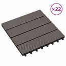 Terrasse Flise 22 pcs Mørk Brun 30 x 30 cm WPC