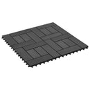 Terrasse Flise 22 pcs Sort 30 x 30 cm WPC
