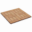 Terrasse Flise 22 pcs Teaktræ 30 x 30 cm WPC