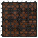 Terrasse Flise 22 pcs Brun 30 x 30 cm WPC