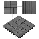 Terrasse Flise 22 pcs Grå 30 x 30 cm WPC