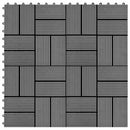 Terrasse Flise 22 pcs Grå 30 x 30 cm WPC