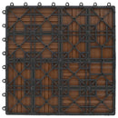 Terrasse Flise 22 pcs Teaktræ 30 x 30 cm WPC