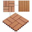 Terrasse Flise 22 pcs Teaktræ 30 x 30 cm WPC