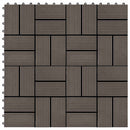 Terrasse Flise 22 pcs Mørk Brun 30 x 30 cm WPC