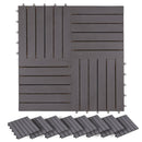 Terrasse Flise 20 pcs Grå 30 x 30 cm Akacietræ