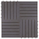 Terrasse Flise 30 pcs Grå 30 x 30 cm Akacietræ