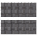 Terrasse Flise 20 pcs Grå 30 x 30 cm Akacietræ