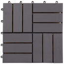 Terrasse Flise 20 pcs Grå 30 x 30 cm Akacietræ