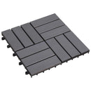 Terrasse Flise 30 pcs Grå 30 x 30 cm Akacietræ