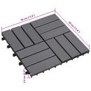 Terrasse Flise 30 pcs Grå 30 x 30 cm Akacietræ