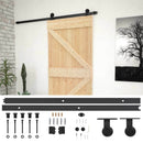 Skydedør Naturfarvet og sort 80 x 210 cm Massivt fyrretræ