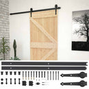 Skydedør Naturfarvet og sort 90 x 210 cm Massivt fyrretræ