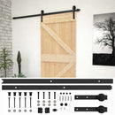 Skydedør Naturfarvet og sort 90 x 210 cm Massivt fyrretræ