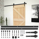 Skydedør Naturfarvet og sort 100 x 210 cm Massivt fyrretræ