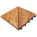 Terrasse Flise 30 pcs Brun 30 x 30 cm Akacietræ
