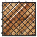 Terrasse Flise 30 pcs Brun 30 x 30 cm Akacietræ