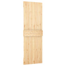 Skydedør Natur og hvid 80 x 210 cm Massivt fyrretræ