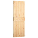 Skydedør Natur og hvid 70 x 210 cm Massivt Fyrretræ