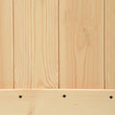 Skydedør Natur og hvid 90 x 210 cm Massivt Fyrretræ