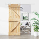 Skydedør Natur og hvid 85 x 210 cm Massivt Fyrretræ