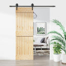 Skydedør 70 x 210 cm Massivt Fyrretræ (Ubehandlet)