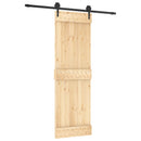 Skydedør 70 x 210 cm Massivt Fyrretræ (Ubehandlet)