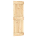 Skydedør 70 x 210 cm Massivt Fyrretræ (Ubehandlet)